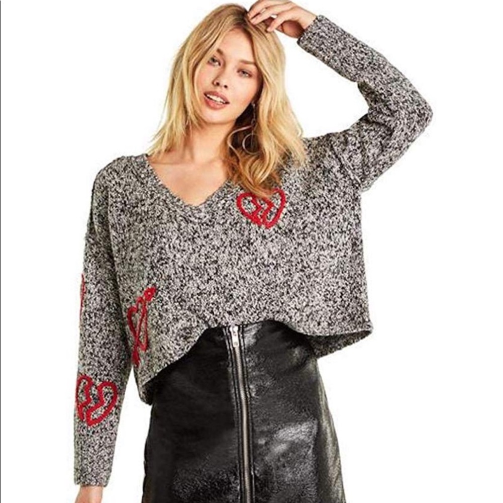 Wildfox | Crush Millie Sweater with Hearts